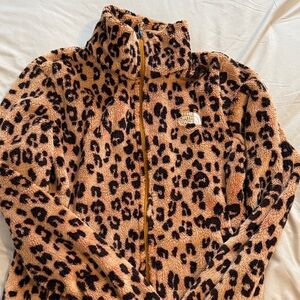 The North Face Leopard Print Teddy Jacket